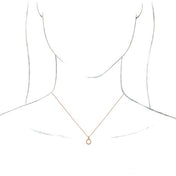 18K Rose Gold-Plated Sterling Silver Initial O Dangle 18" Necklace