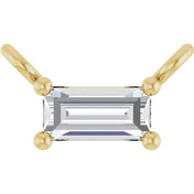 14K Lab-Grown Diamond Necklace Center with 1/10 to 1/8 CTW Diamond Accents