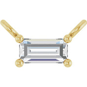 14K Lab-Grown Diamond Necklace Center with 1/10 to 1/8 CTW Diamond Accents