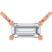 14K Lab-Grown Diamond Necklace Center with 1/10 to 1/8 CTW Diamond Accents