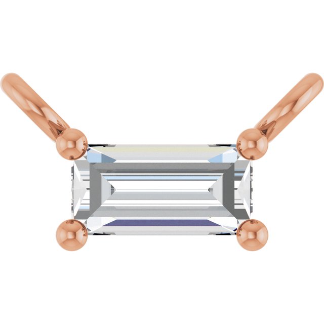 14K Lab-Grown Diamond Necklace Center with 1/10 to 1/8 CTW Diamond Accents