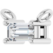 14K Lab-Grown Diamond Necklace Center with 1/10 to 1/8 CTW Diamond Accents