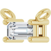 14K Lab-Grown Diamond Necklace Center with 1/10 to 1/8 CTW Diamond Accents