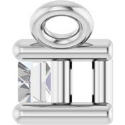 14K Lab-Grown Diamond Necklace Center with 1/10 to 1/8 CTW Diamond Accents