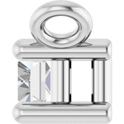 14K Lab-Grown Diamond Necklace Center with 1/10 to 1/8 CTW Diamond Accents
