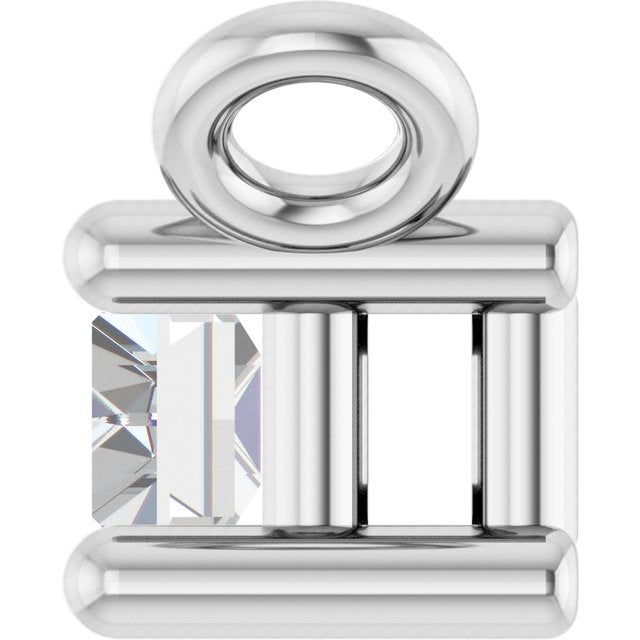 14K Lab-Grown Diamond Necklace Center with 1/10 to 1/8 CTW Diamond Accents