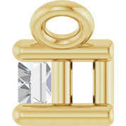 14K Lab-Grown Diamond Necklace Center with 1/10 to 1/8 CTW Diamond Accents