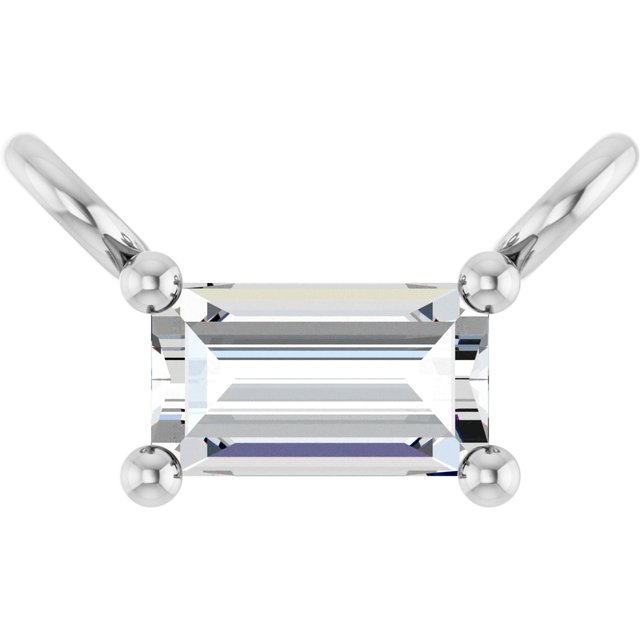 14K Lab-Grown Diamond Necklace Center with 1/10 to 1/8 CTW Diamond Accents