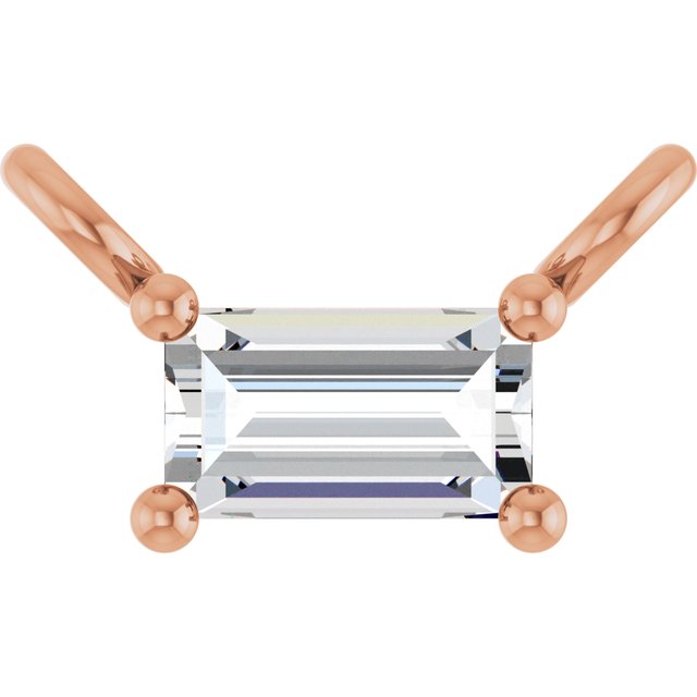 14K Lab-Grown Diamond Necklace Center with 1/10 to 1/8 CTW Diamond Accents
