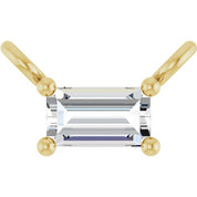 14K Lab-Grown Diamond Necklace Center with 1/10 to 1/8 CTW Diamond Accents