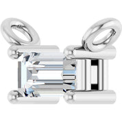 14K Lab-Grown Diamond Necklace Center with 1/10 to 1/8 CTW Diamond Accents