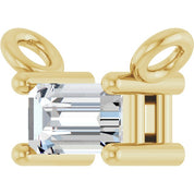 14K Lab-Grown Diamond Necklace Center with 1/10 to 1/8 CTW Diamond Accents