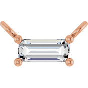 14K Lab-Grown Diamond Necklace Center with 1/10 to 1/8 CTW Diamond Accents