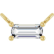 14K Lab-Grown Diamond Necklace Center with 1/10 to 1/8 CTW Diamond Accents