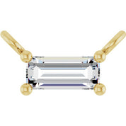 14K Lab-Grown Diamond Necklace Center with 1/10 to 1/8 CTW Diamond Accents