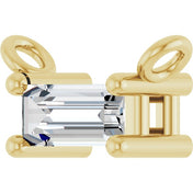 14K Lab-Grown Diamond Necklace Center with 1/10 to 1/8 CTW Diamond Accents