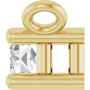 14K Lab-Grown Diamond Necklace Center with 1/10 to 1/8 CTW Diamond Accents