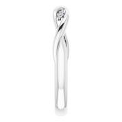 Platinum .02 CTW Natural Diamond Stackable Twisted Ring