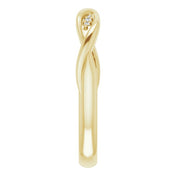 14K Yellow .02 CTW Natural Diamond Stackable Twisted Ring