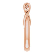 14K Rose .02 CTW Natural Diamond Stackable Twisted Ring