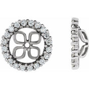 14K White 8.5 mm ID 1/2 CTW Lab-Grown Diamond Earring Jackets
