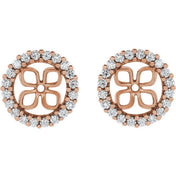 14K Rose 8.5 mm ID 1/2 CTW lab-Grown Diamond Earring Jackets