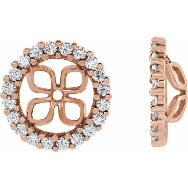 2 CTW lab-Grown Diamond Earring Jackets