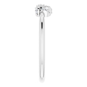14K White Gold .03 CTW Natural Diamond Knot Ring - Elegant Design