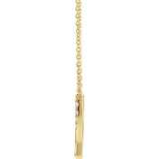 14K .08 CTW Natural Diamond Petite Wishbone 18" Necklace