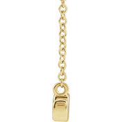 14K Petite Mommy, Mama and Mom Script Necklace with 18" Chain in Elegant Design