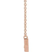 14K Petite Mommy, Mama and Mom Script Necklace with 18" Chain in Elegant Design