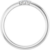 Platinum .04 CTW Natural Diamond Stackable Ring