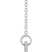 Platinum Family is Forever Bar 18" Necklace
