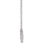 Sterling Silver .03 CT Natural Diamond Star of David 18" Necklace