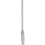 Sterling Silver .03 CT Natural Diamond Star of David 16" Necklace