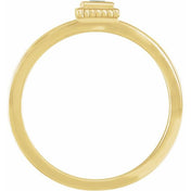 14K Yellow Natural Peridot Family Stackable Ring