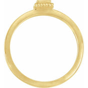 14K Yellow Natural Citrine Family Stackable Ring