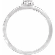 Sterling Silver Lab-Grown Blue Sapphire Family Stackable Ring
