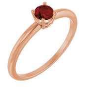 14K Rose Natural Mozambique Garnet Ring