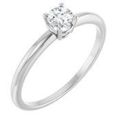 Sterling Silver Natural White Sapphire Ring