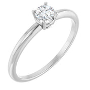 Sterling Silver Natural White Sapphire Ring