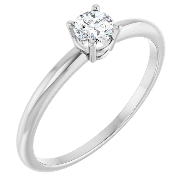 Sterling Silver Natural White Sapphire Ring