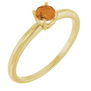 14K Yellow Natural Citrine Ring
