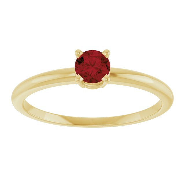 14K Yellow Natural Mozambique Garnet Ring
