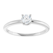 Sterling Silver Natural White Sapphire Ring