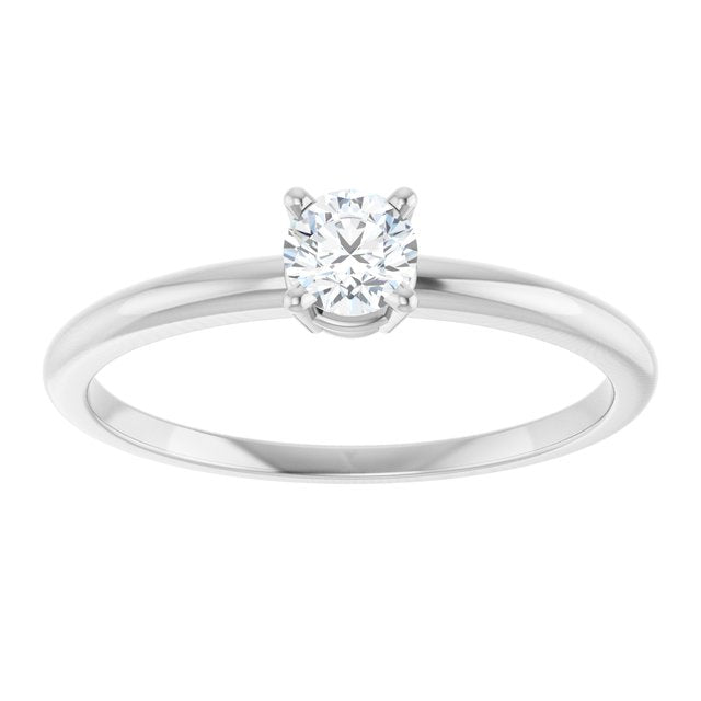 Sterling Silver Natural White Sapphire Ring