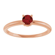 14K Rose Natural Mozambique Garnet Ring