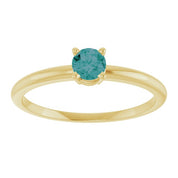 14K Yellow Lab-Grown Ruby Ring