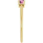 14K Yellow Natural Pink Tourmaline Ring
