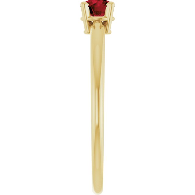 14K Yellow Natural Mozambique Garnet Ring